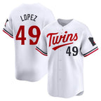 Choea M.Twins #49 Pablo Lopez Player White Home Limited Stitched Jerseys