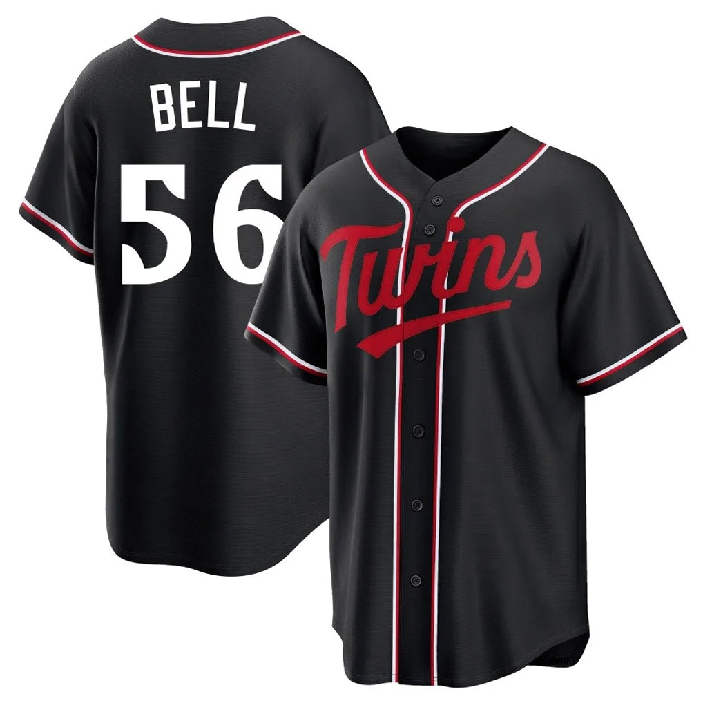 Choea M.Twins #56 Josh Bell Player Black Fashion Out Home Limited Stitched Jerseys