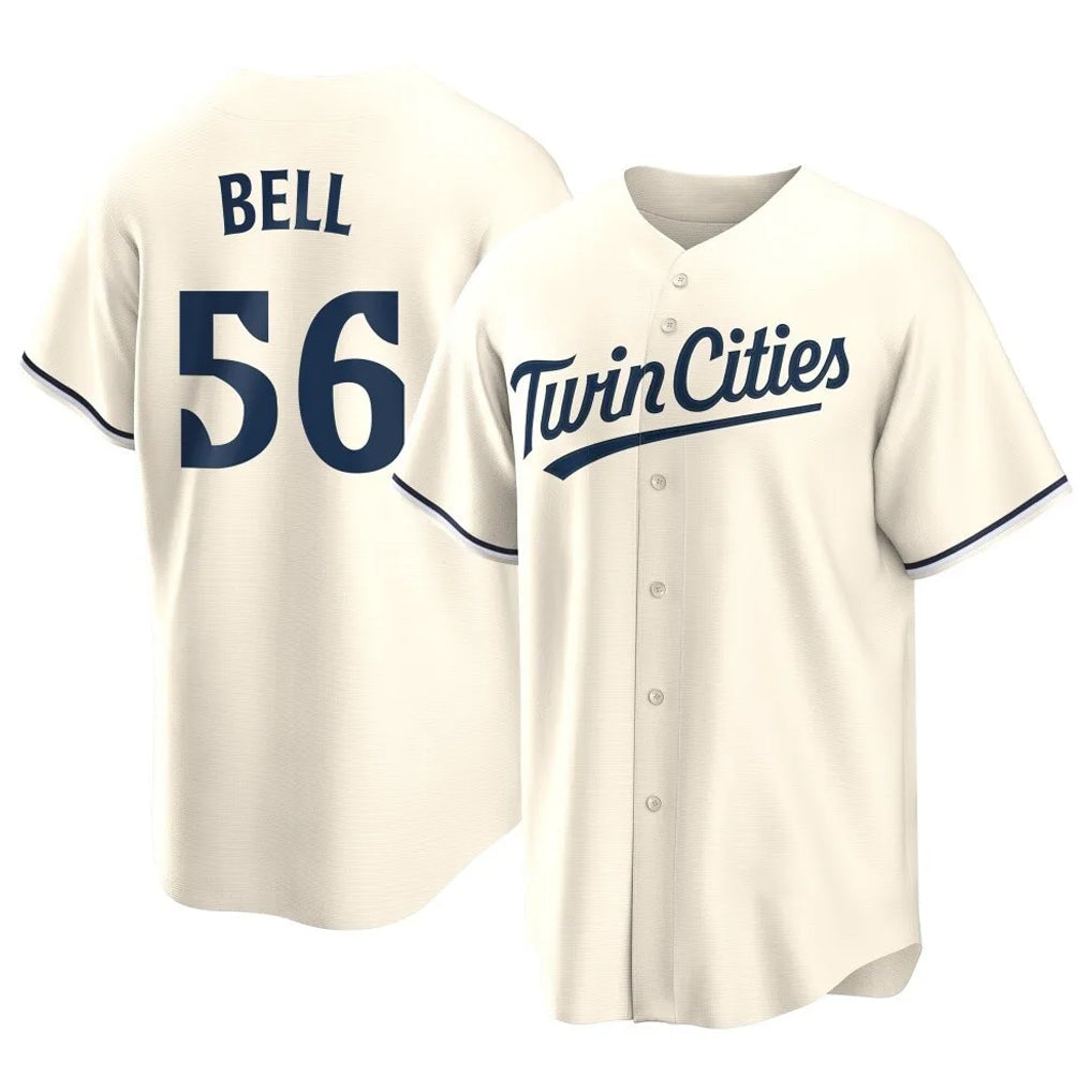 Choea M.Twins #56 Josh Bell Player Cream Game Limited Home Stitched Jerseys