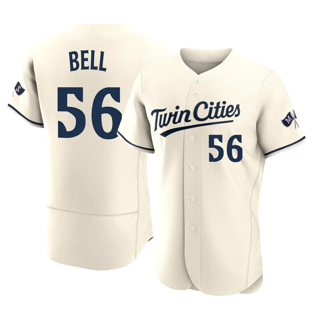 Choea M.Twins #56 Josh Bell Player Cream Home Limited Elite Stitched Jerseys