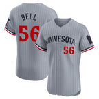 Choea M.Twins #56 Josh Bell Player Gray Home Limited Elite Stitched Jerseys