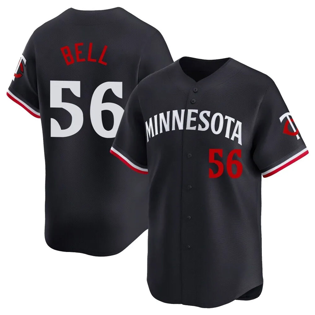 Choea M.Twins #56 Josh Bell Player Navy Home Limited Stitched Jerseys