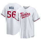 Choea M.Twins #56 Josh Bell Player White Home Game Stitched Jerseys