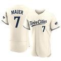 Choea M.Twins #7 Joe Mauer Player Cream Home Limited Elite Stitched Jerseys