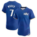 Choea M.Twins #7 Joe Mauer Player Royal City Connect Limited Elite Home Stitched Jerseys