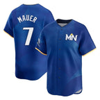 Choea M.Twins #7 Joe Mauer Player Royal City Connect Limited Home Stitched Jerseys