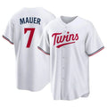 Choea M.Twins #7 Joe Mauer Player White Home Game Stitched Jerseys