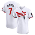 Choea M.Twins #7 Joe Mauer Player White Home Limited Elite Stitched Jerseys