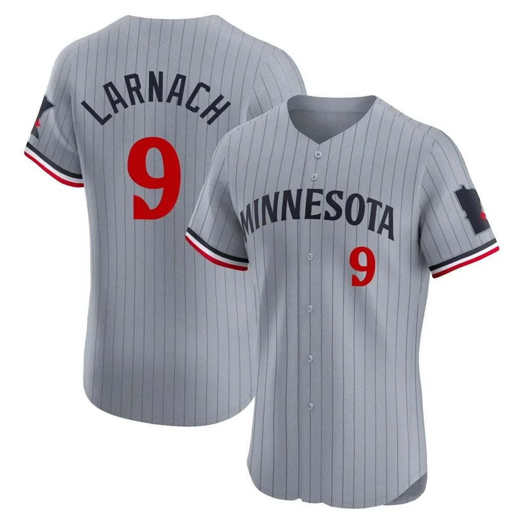 Choea M.Twins #9 Trevor Larnach Player Gray Home Limited Elite Stitched Jerseys