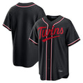 Choea Minnesota Twins Blank Player Black Fashion Out Home Limited Stitched Jerseys