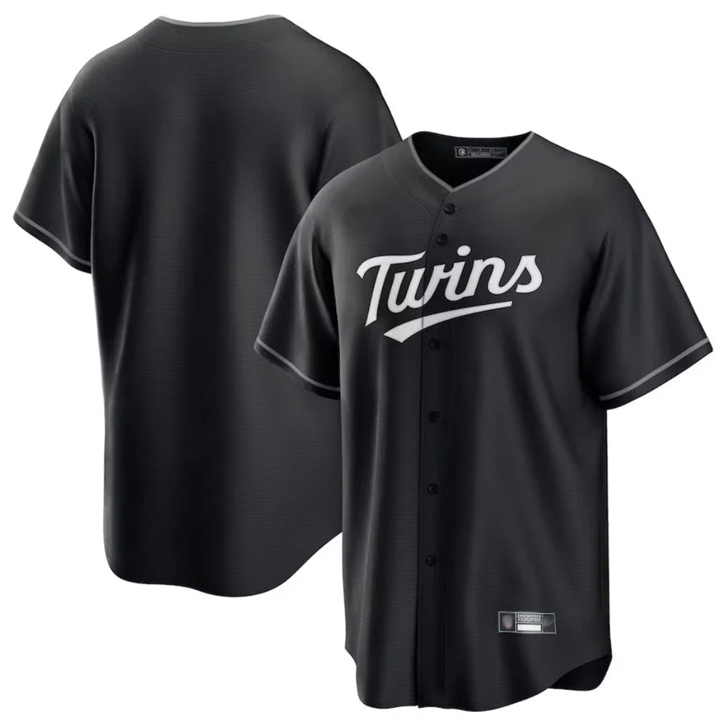 Choea Minnesota Twins Blank Player Black Home Game Stitched Jerseys