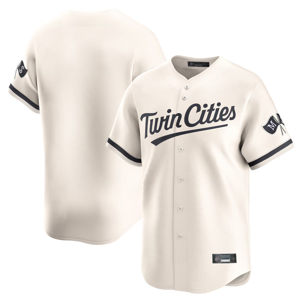 Choea Minnesota Twins Blank Player Cream Home Limited Stitched Jerseys