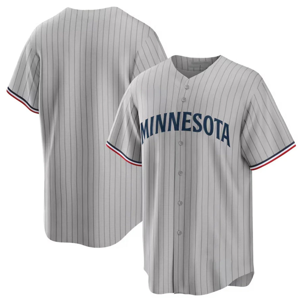 Choea Minnesota Twins Blank Player Gray Game Limited Home Stitched Jerseys