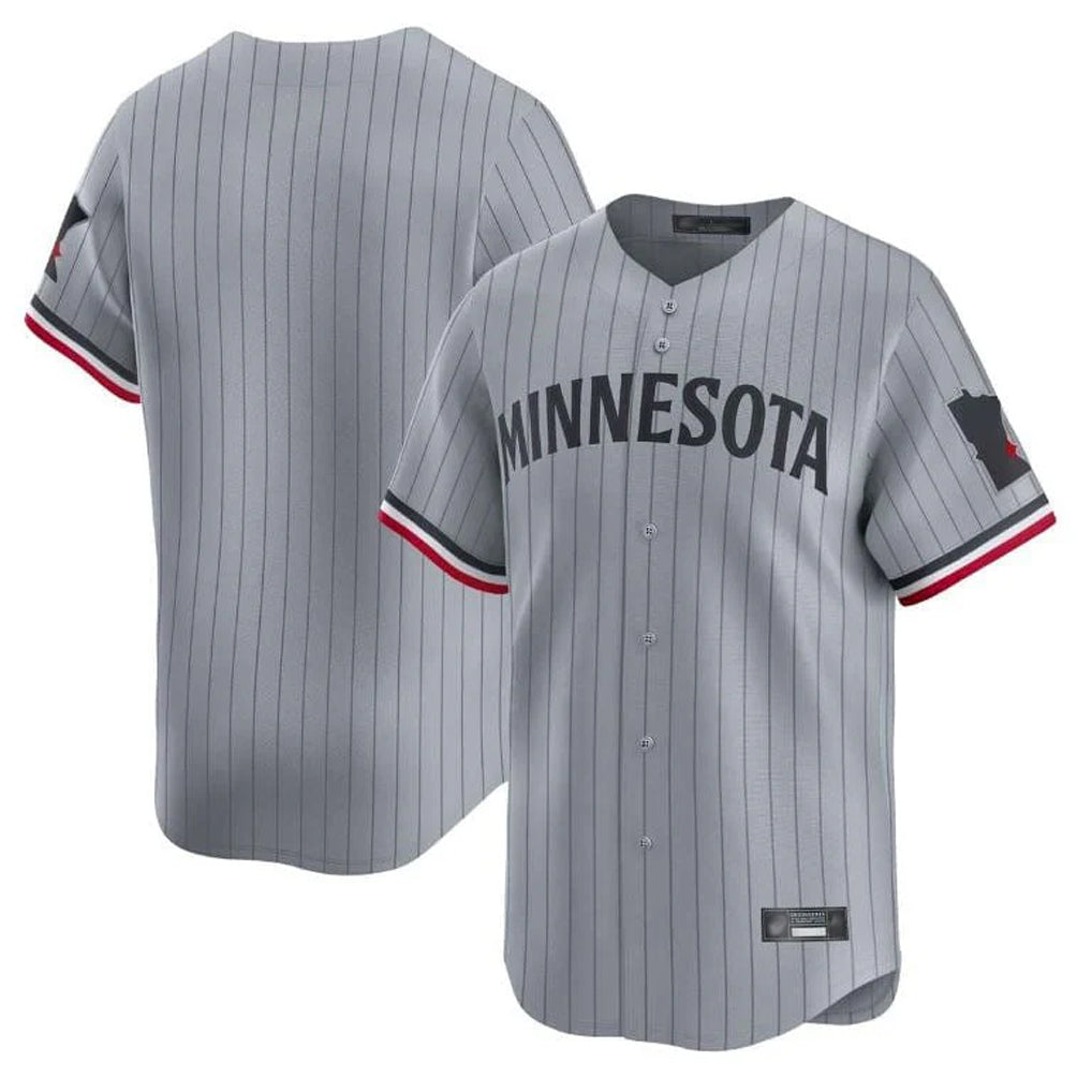 Choea Minnesota Twins Blank Player Gray Home Limited Stitched Jerseys