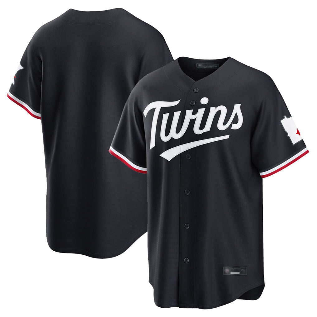 Choea Minnesota Twins Blank Player Navy Home Game Stitched Jerseys