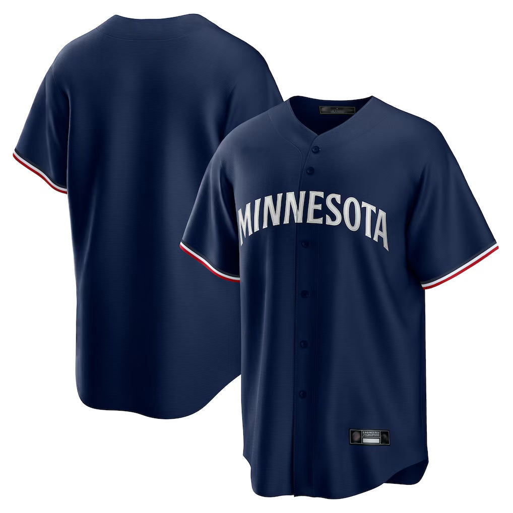 Choea Minnesota Twins Blank Player Navy Replica Alternate Home Stitched Jerseys