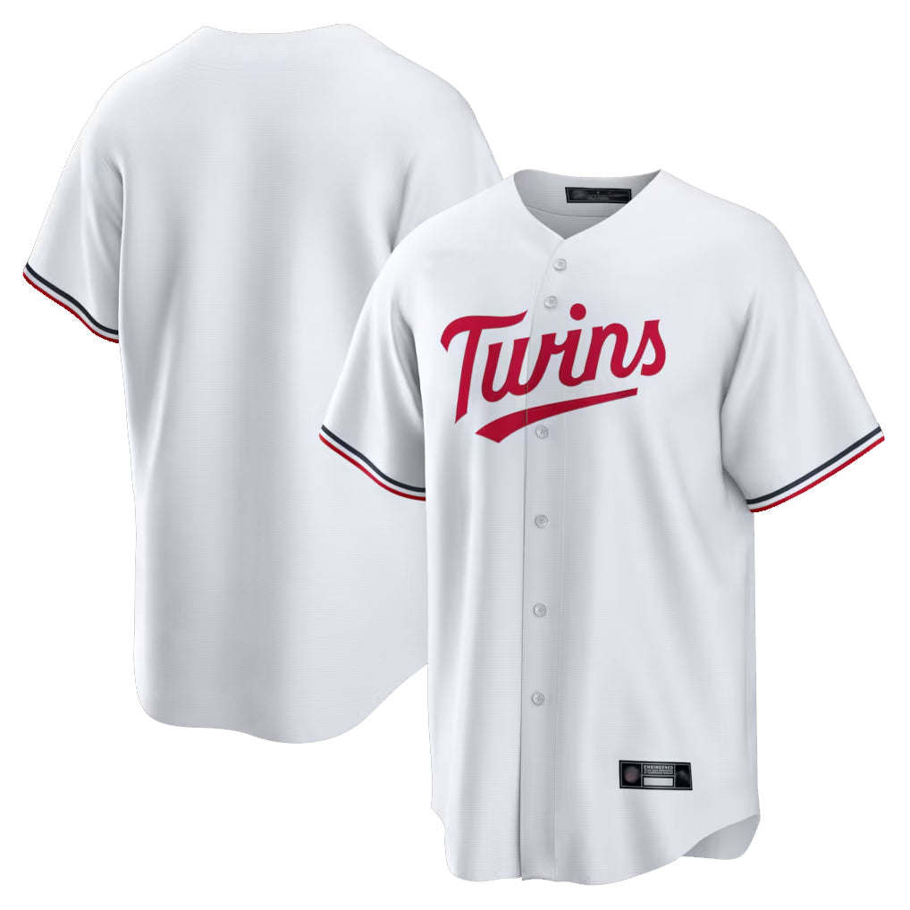 Choea Minnesota Twins Blank Player White Home Game Stitched Jerseys