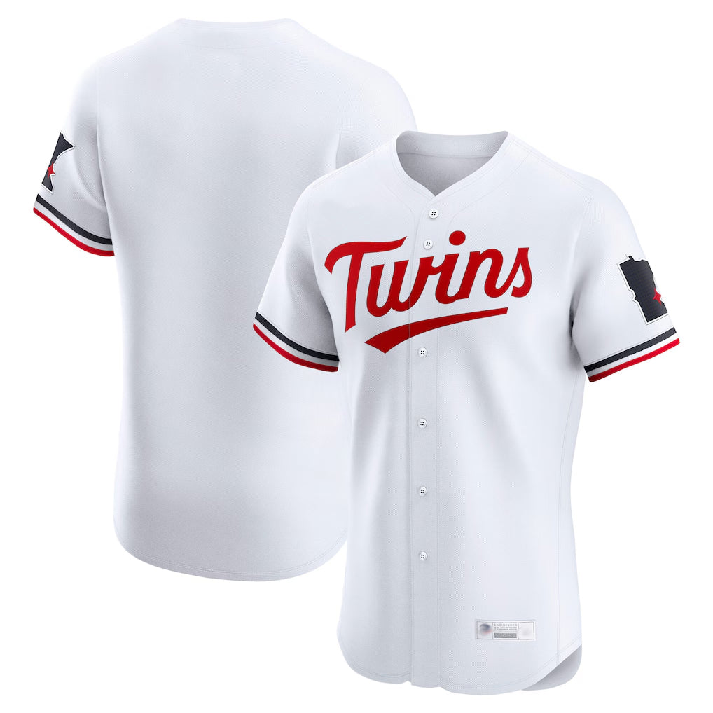 Choea Minnesota Twins Blank Player White Home Limited Elite Stitched Jerseys