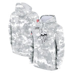 Choea MN.Vikings Arctic Camo Salute to Service Pullover Hoodies Limited Game Blank Player Stitched Jerseys