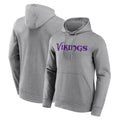 Choea MN.Vikings Gray LOGO Pullover Hoodies Home Game Blank Player Stitched Jerseys