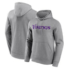Choea MN.Vikings Gray LOGO Pullover Hoodies Home Game Blank Player Stitched Jerseys