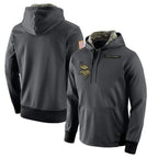 Choea MN.Vikings Gray Pullover Hoodies Home Game Blank Player Stitched Jerseys