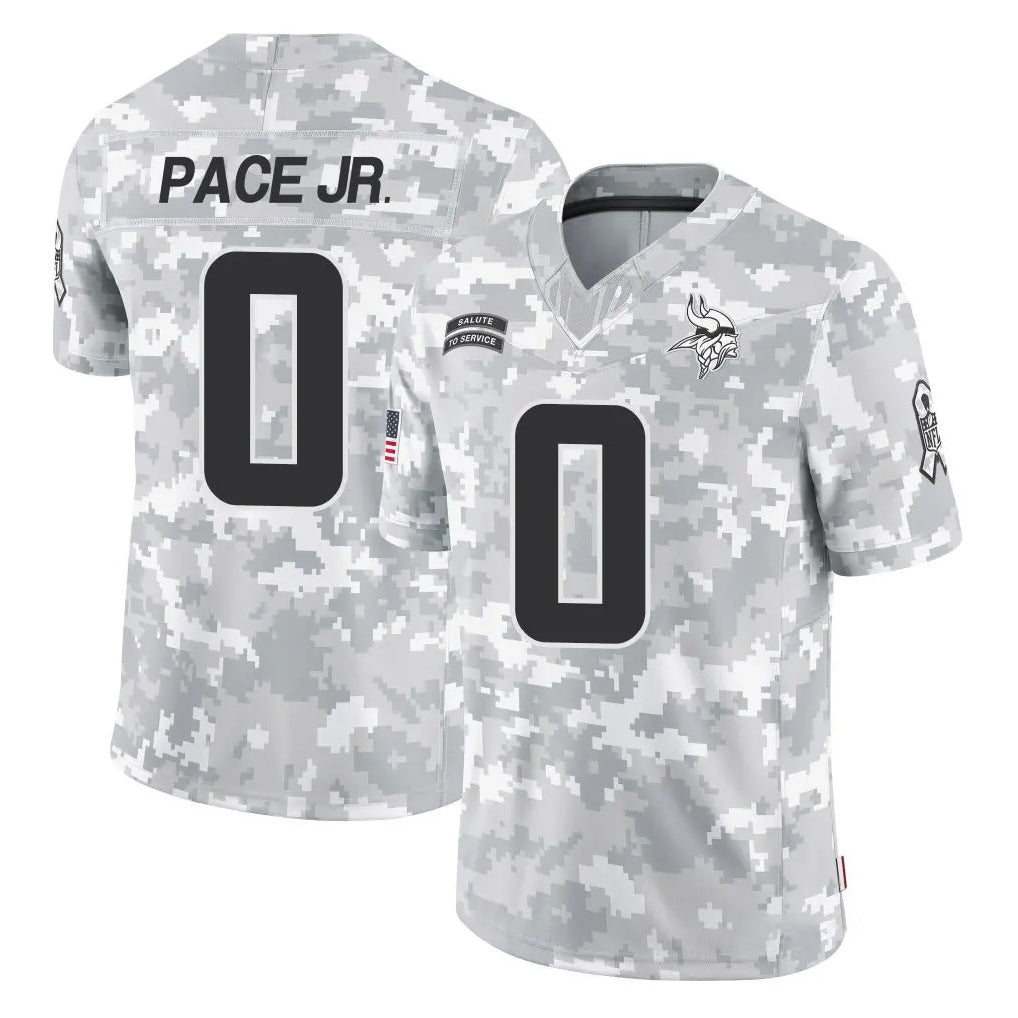 Choea MN.Vikings #0 Ivan Pace Jr. Player Arctic Camo Salute To Service Limited Game Stitched Jerseys
