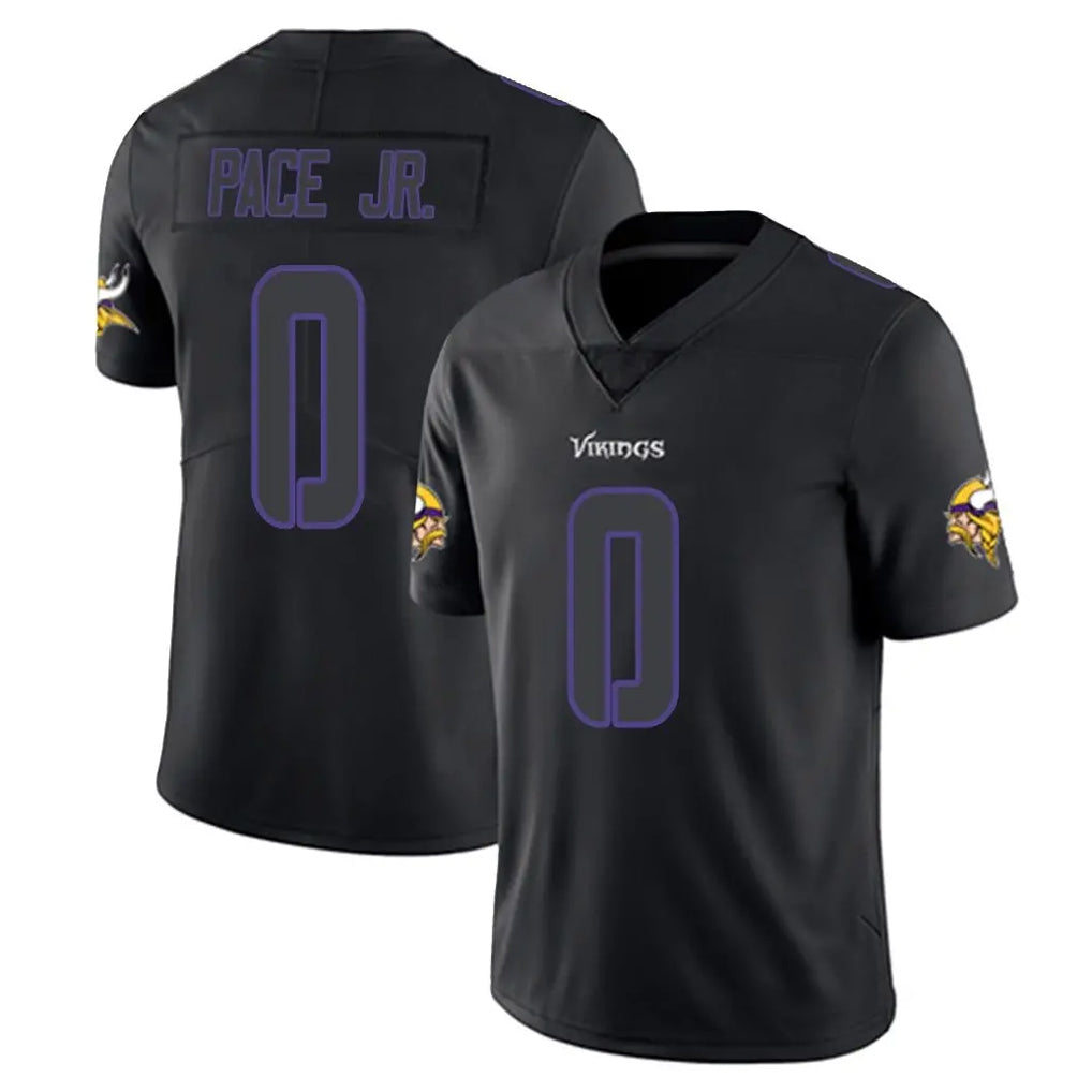Choea MN.Vikings #0 Ivan Pace Jr. Player Black Impact LImited Home Game Stitched Jerseys