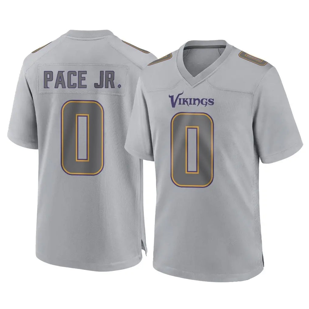 Choea MN.Vikings #0 Ivan Pace Jr. Player Gray Atmosphere Fashion Home Game Stitched Jerseys