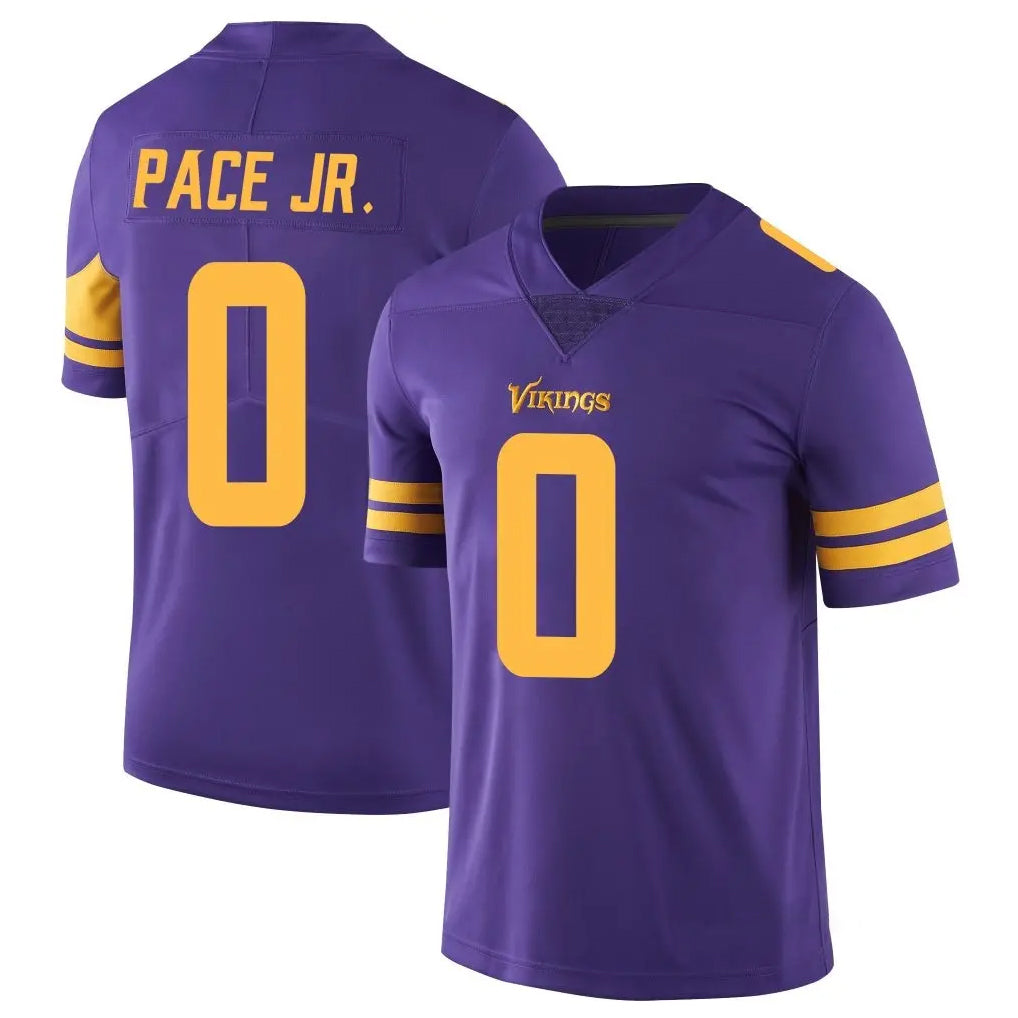 Choea MN.Vikings #0 Ivan Pace Jr. Player Purple Limited Color Rush Home Game Stitched Jerseys