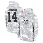 Choea MN.Vikings #14 Jauan Jennings Player Arctic Camo Salute to Service Pullover Hoodies Limited Game Stitched Jerseys
