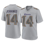 Choea MN.Vikings #14 Jauan Jennings Player Gray Atmosphere Fashion Home Game Stitched Jerseys
