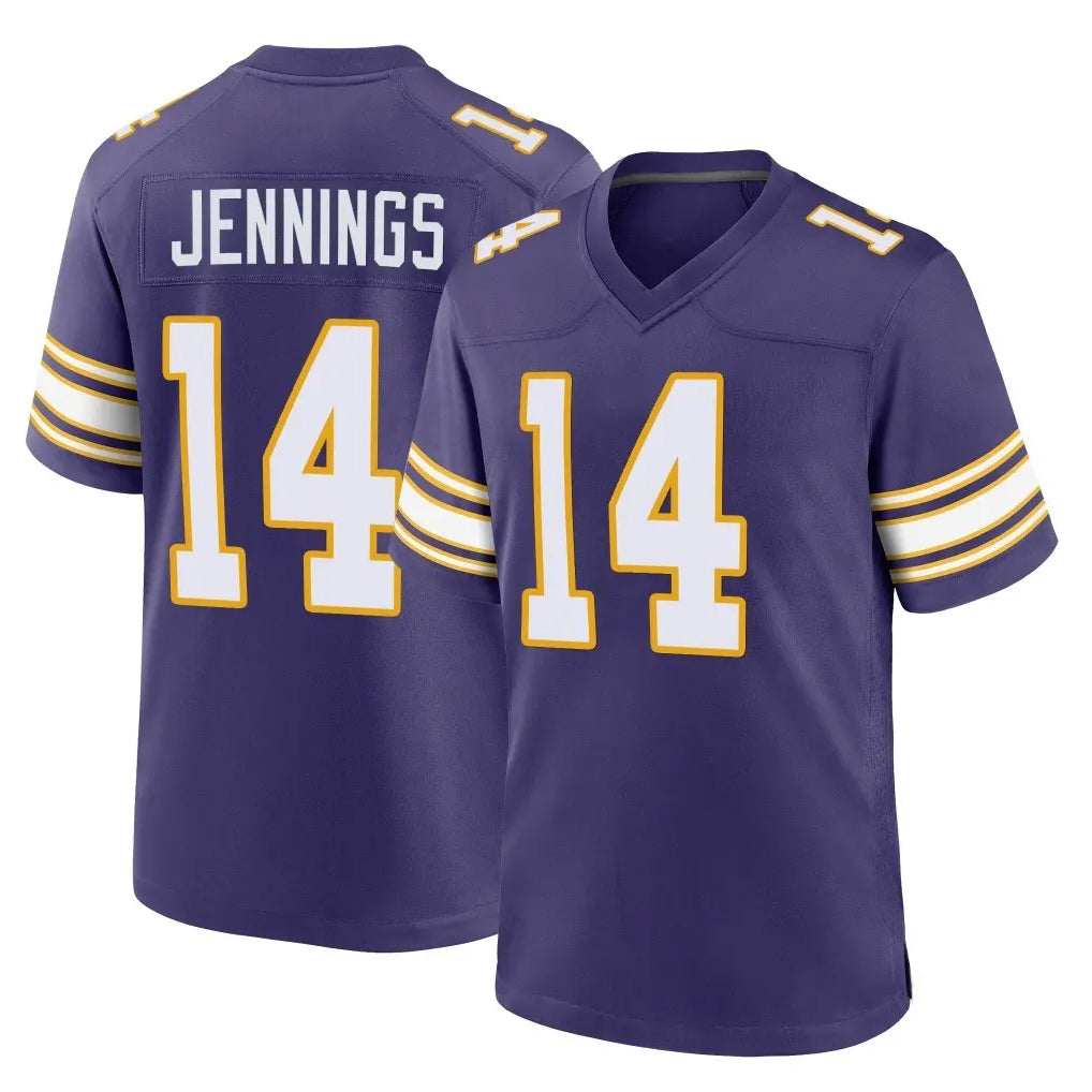 Choea MN.Vikings #14 Jauan Jennings Player Purple Classic Home Game Stitched Jerseys