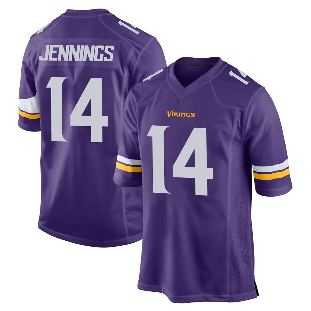 Choea MN.Vikings #14 Jauan Jennings Player Purple Home Game Stitched Jerseys