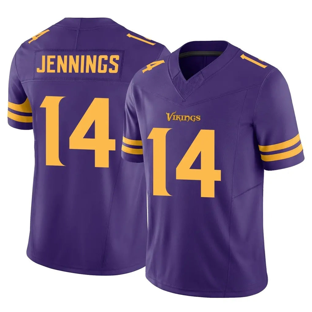 Choea MN.Vikings #14 Jauan Jennings Player Purple Limited Alternate Vapor F.U.S.E. Home Game Stitched Jerseys