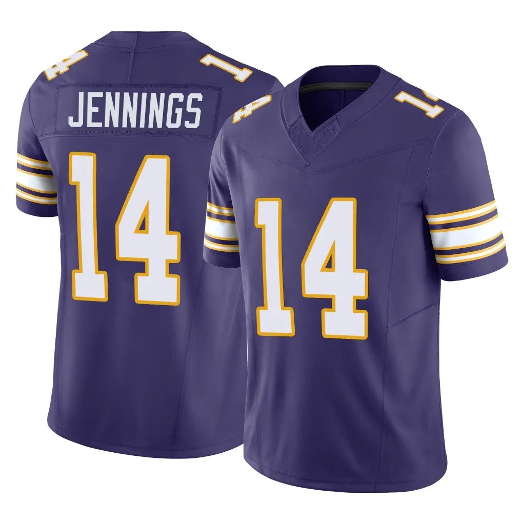 Choea MN.Vikings #14 Jauan Jennings Player Purple Limited Classic Vapor F.U.S.E. Home Game Stitched Jerseys