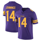 Choea MN.Vikings #14 Jauan Jennings Player Purple Limited Color Rush Home Game Stitched Jerseys