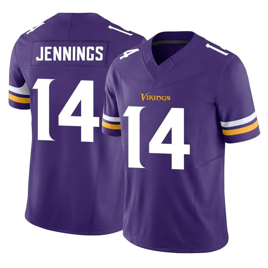 Choea MN.Vikings #14 Jauan Jennings Player Purple Limited Vapor F.U.S.E. Home Game Stitched Jerseys