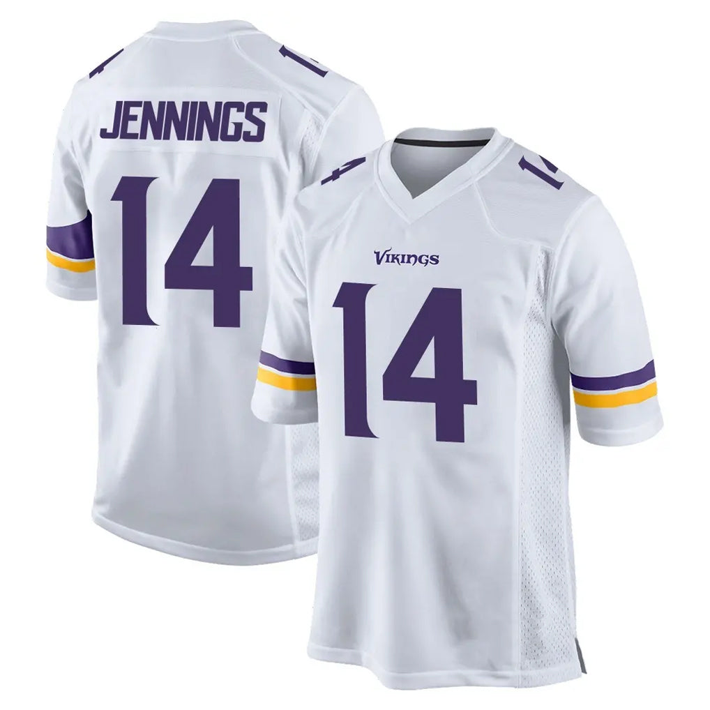 Choea MN.Vikings #14 Jauan Jennings Player White Home Game Stitched Jerseys