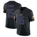 Choea MN.Vikings #15 Dallas Turner Player Black Impact LImited Home Game Stitched Jerseys