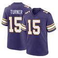 Choea MN.Vikings #15 Dallas Turner Player Purple Classic Home Game Stitched Jerseys