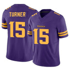 Choea MN.Vikings #15 Dallas Turner Player Purple Limited Alternate Vapor F.U.S.E. Home Game Stitched Jerseys