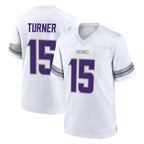 Choea MN.Vikings #15 Dallas Turner Player White Alternate Home Game Stitched Jerseys