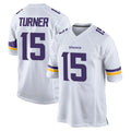 Choea MN.Vikings #15 Dallas Turner Player White Home Game Stitched Jerseys