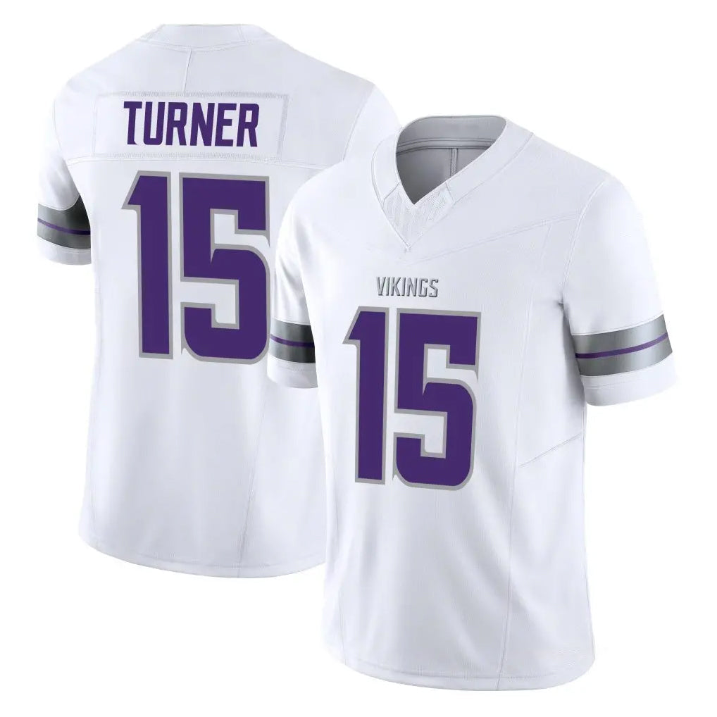 Choea MN.Vikings #15 Dallas Turner Player White Limited Alternate Vapor F.U.S.E. Home Game Stitched Jerseys