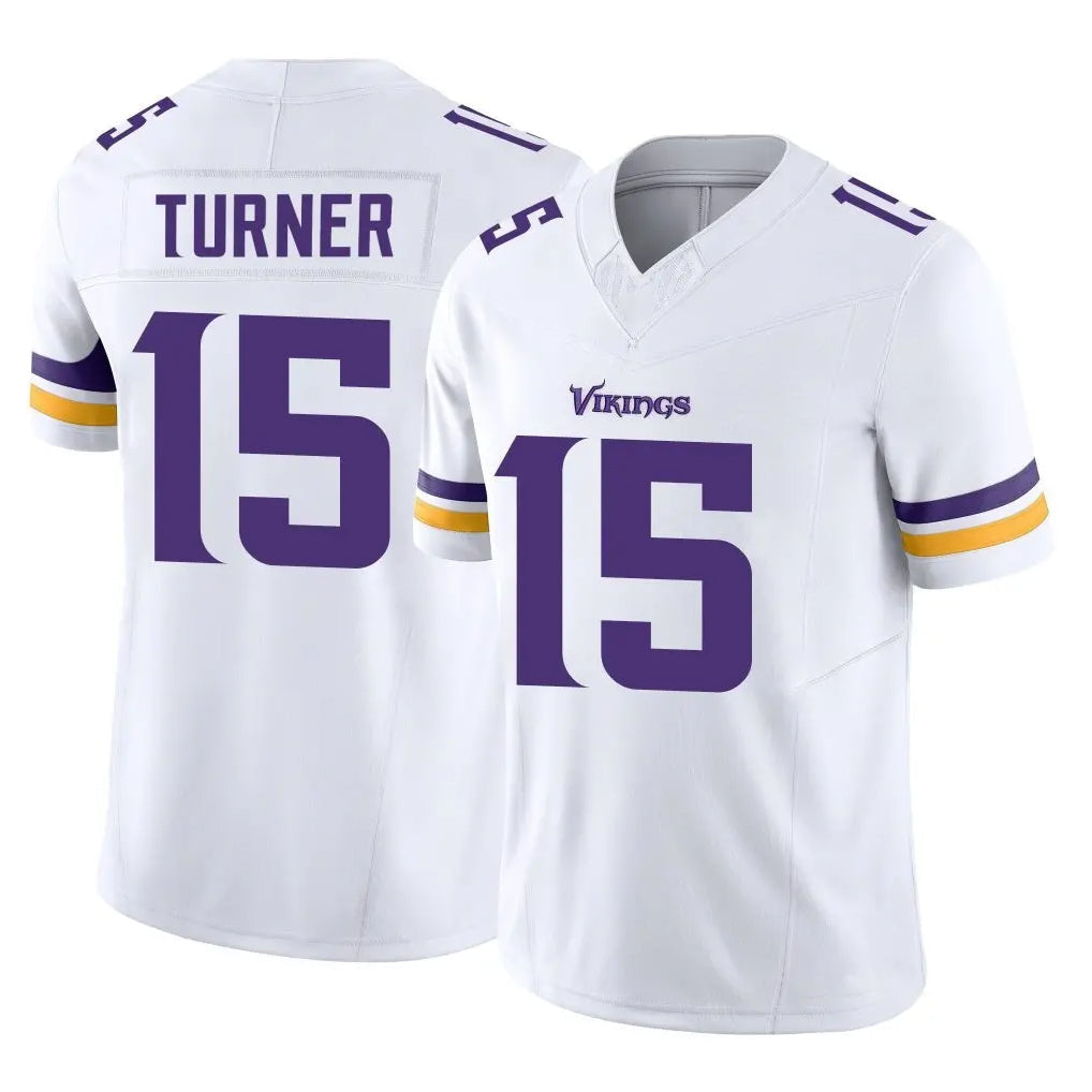 Choea MN.Vikings #15 Dallas Turner Player White Limited Vapor F.U.S.E. Home Game Stitched Jerseys