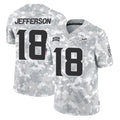 Choea MN.Vikings #18 Justin Jefferson Player Arctic Camo Salute To Service Limited Game Stitched Jerseys