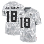 Choea MN.Vikings #18 Justin Jefferson Player Arctic Camo Salute To Service Limited Game Stitched Jerseys