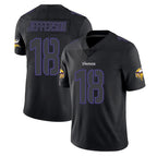 Choea MN.Vikings #18 Justin Jefferson Player Black Impact LImited Home Game Stitched Jerseys
