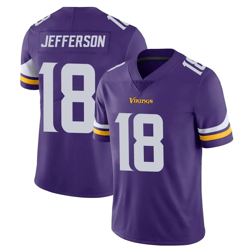 Choea MN.Vikings #18 Justin Jefferson Player Purple Limited Vapor Untouchable Home Game Stitched Jerseys
